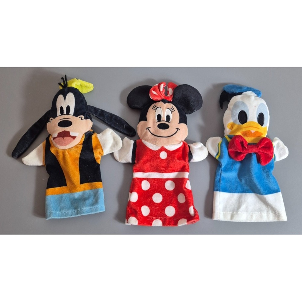 Melissa & Doug Disney Hand Puppet Lot of 3 Donald Minnie Goofy